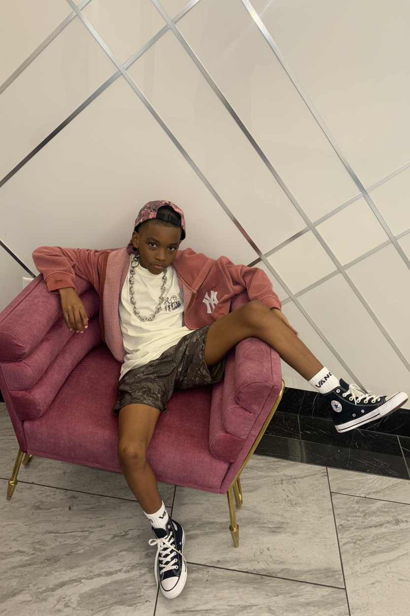 Kids unisex Custom Distressed Zip Up